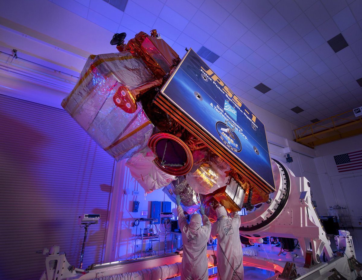 BallAerospace's tweet photo. JPSS-1 is a collaboration between @NASA, @NOAA, @BallAerospace, @HarrisCorp, @Raytheon and @NorthropGrumman with launch provided by @ulalaunch. Shout out to the whole team! #JPSS1 https://t.co/aUrNXJN52K https://t.co/IAXKjsnhSu