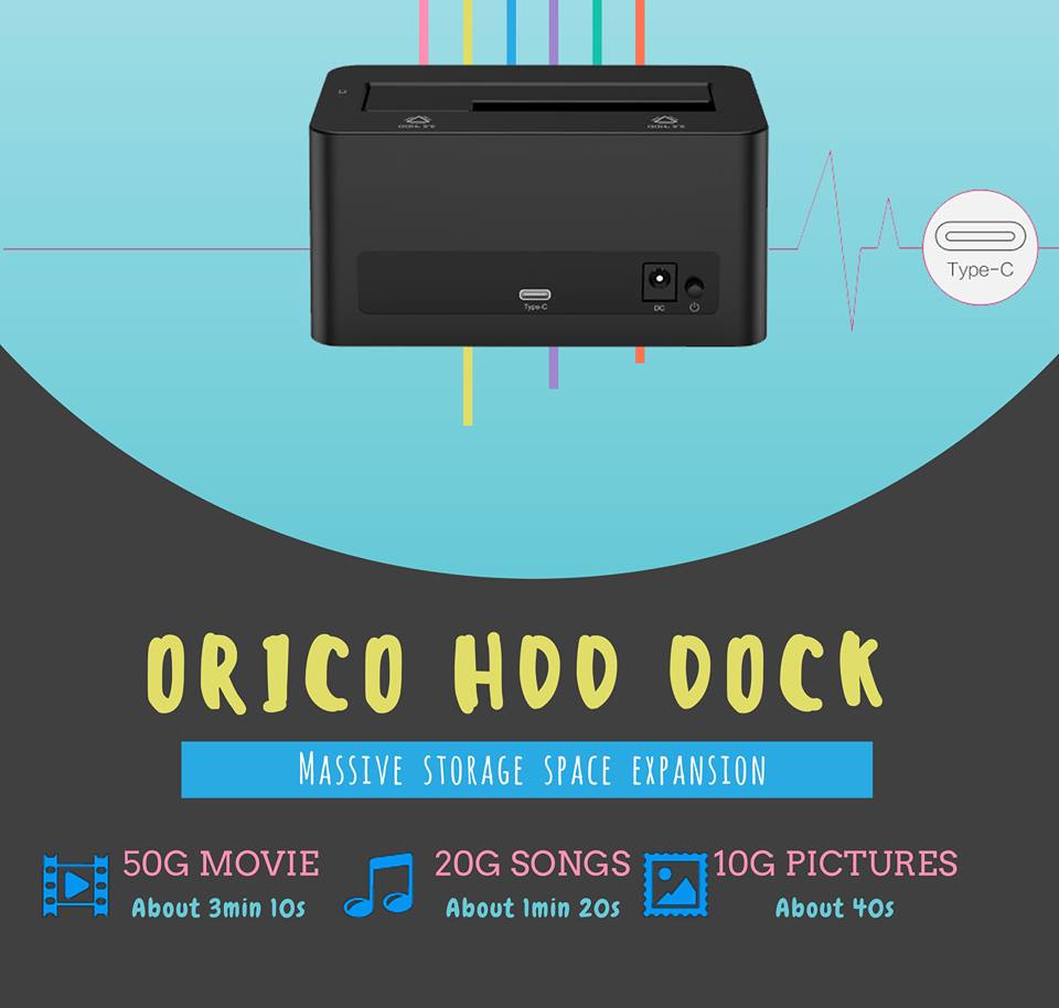 Technology makes life easier. This HDD Dock can save you a lot of trouble if you frequently use 2.5/3.5 inch Hard Drive. orico.cc/goods.php?id=6…