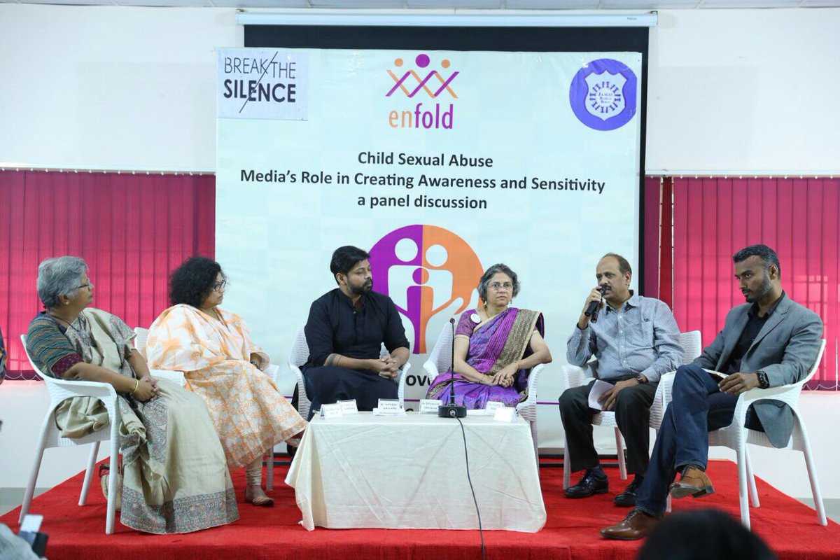 GaneshNallari's tweet photo. Panel discussion at the #launch of #BalSuraksha App. @jaagobadlobolo #campaign #against #childsexualabuse @TelanganaPolice #unicef #enfold #breakthesilence https://t.co/br5ilfKAmF