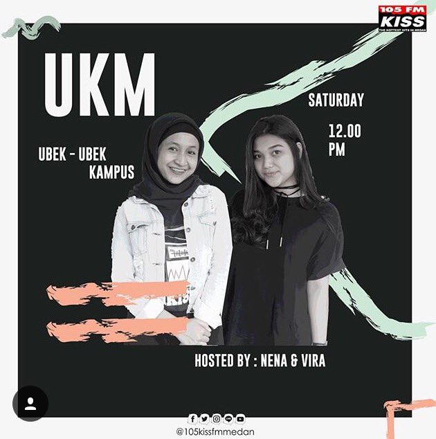 105kissfmmedan's tweet photo. Yuhuuu anak kuliahan yuk merapat ngobrolin kampus brg @nenamazira &amp; @viramiranda cuma di #ubekkampus stay tune✨✨ https://t.co/xej0wuhBB2