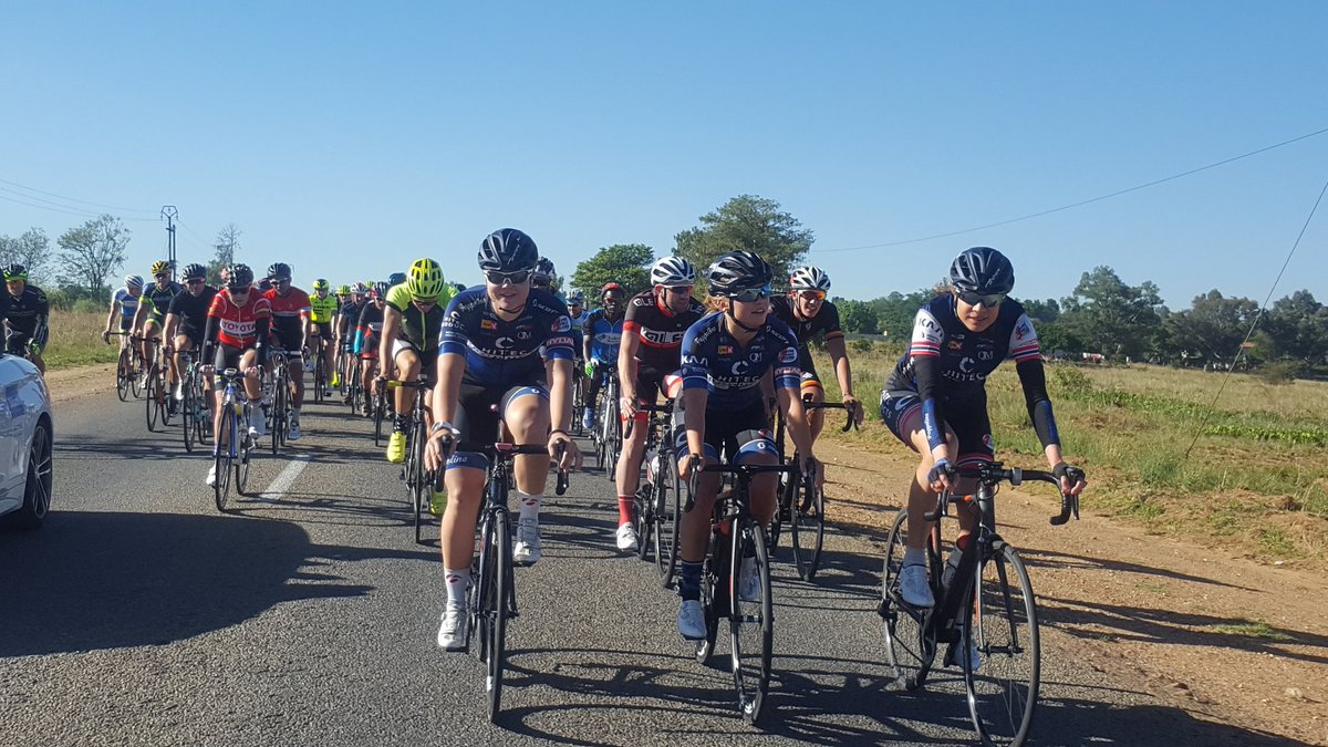 RideJoburg's tweet image. The ladies from @Hitec_Products taking the lead #CCTwitterRide