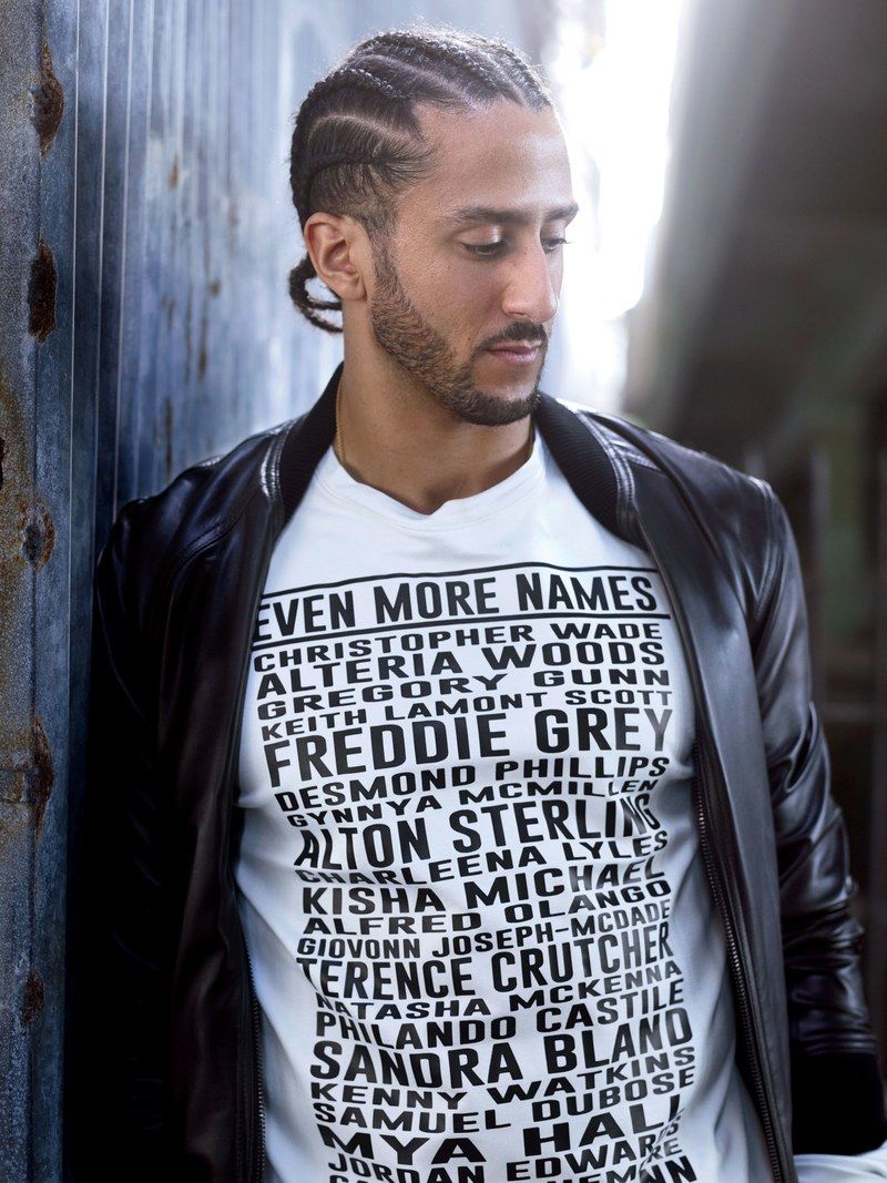 Blavity's tweet photo. Black Designer Featured In Kaep's GQ Shoot Attacked On Instagram, Claps Back Through Dope New Couture https://t.co/DxWZ9sqooX https://t.co/acTIod7pao