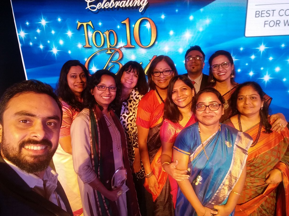 Proud to be an IBMer. IBM wins top 10 best companies for working woman award at Chennai. India.