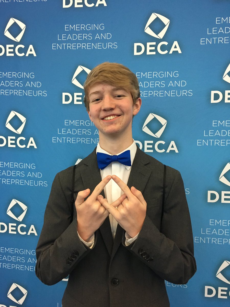 DECA_Trevor's tweet photo. 🔷Day 17: The best Professional Attire always includes a bow tie!🔷 #DECAMonth https://t.co/VCaRufIM6U
