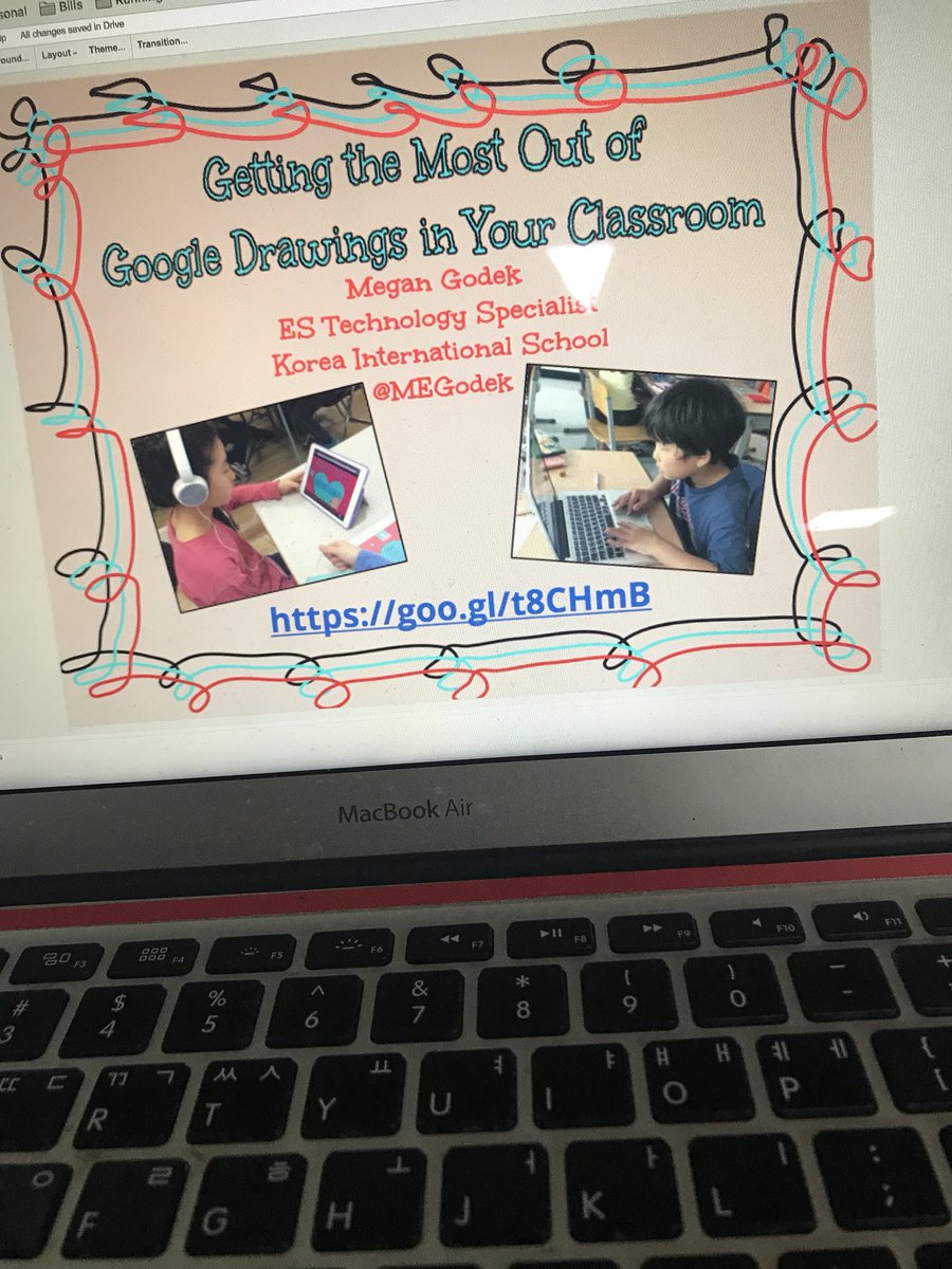 MEGodek's tweet photo. Never used Google Drawing? Not sure everything it can do? Want to learn more? Come get creative during Getting the Most Out it Google Drawing in Your Classroom in the last session of the day! #KORCOS2017 #googledrawing @KORCOS17 https://t.co/b8wJGpVq8h