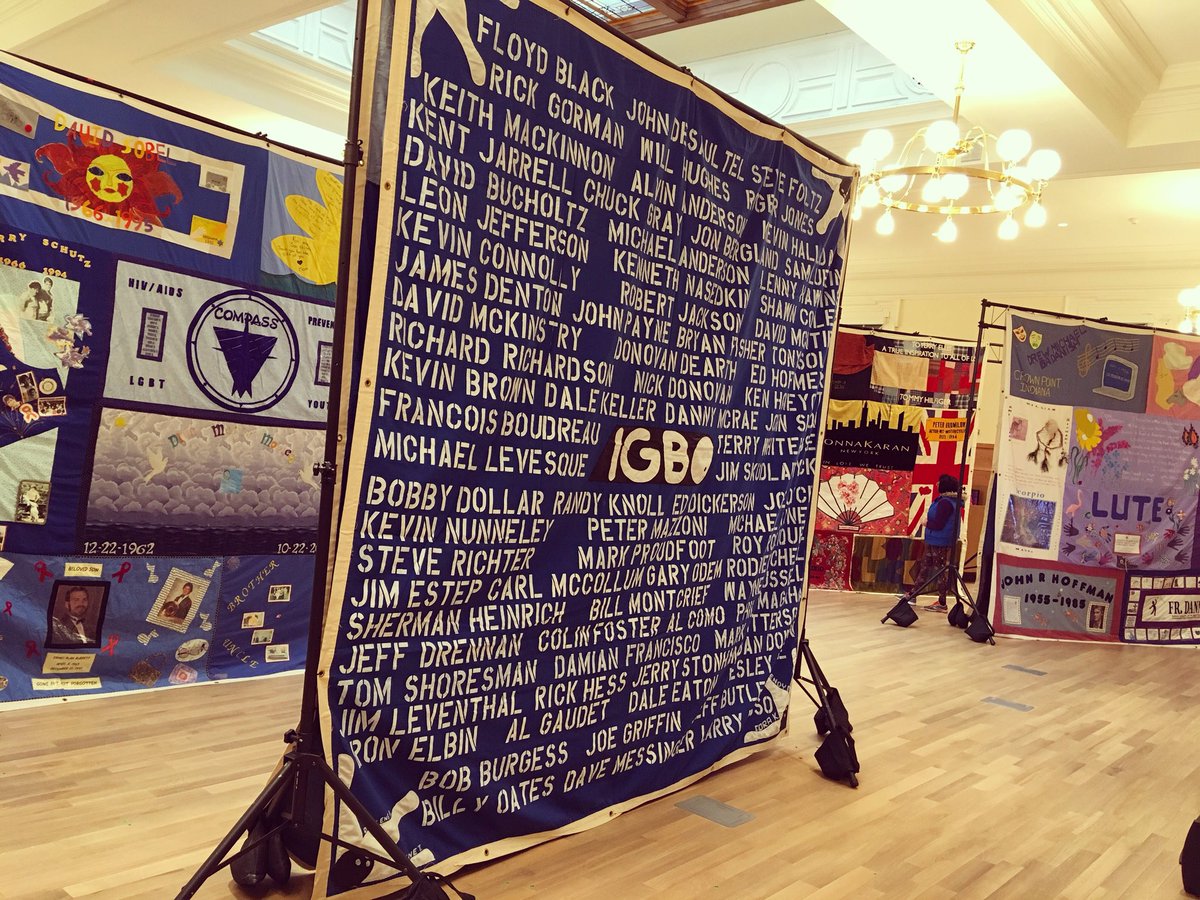 AIDSWalkPhilly's tweet photo. The #AIDMemorialQuilt displayed by #AIDSFund. https://t.co/asFbyFktAL