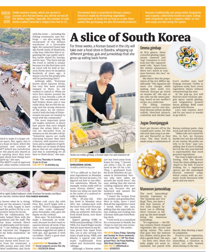 #KPop #KoreanCuisine exclusively at #OfftheHook #Bandra #WeekendGuide <a href="/mid_day/">Mid Day</a> Pop by and meet #YeoIntheKitchen #FoodfortheSeoul
