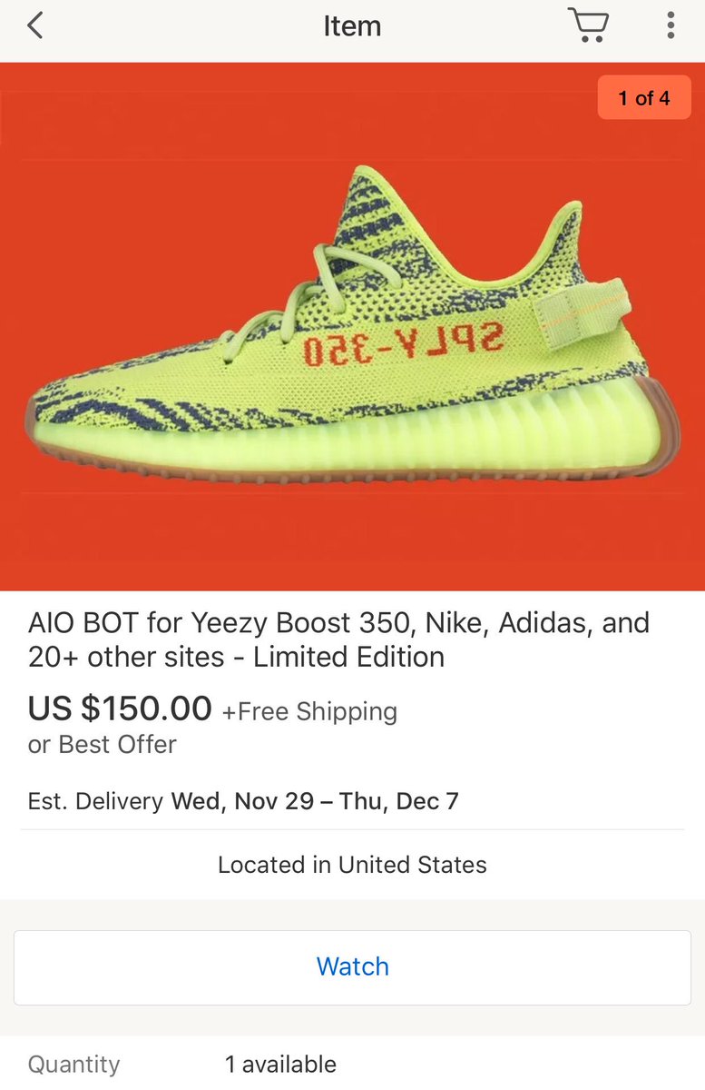 bots_sneaker's tweet photo. LOOKING TO GET THE YEEZY BOOST 350 SEMI FROZEN YELLOW?
Well, you’re probably going to need a AIO BOT. We at @bots_sneaker are selling a limited edition AIO Bot that would greatly increase your chances of getting these limited sneakers! Buy the bot now at: https://t.co/KAyQrQKoKn https://t.co/P7NO8VxkXv
