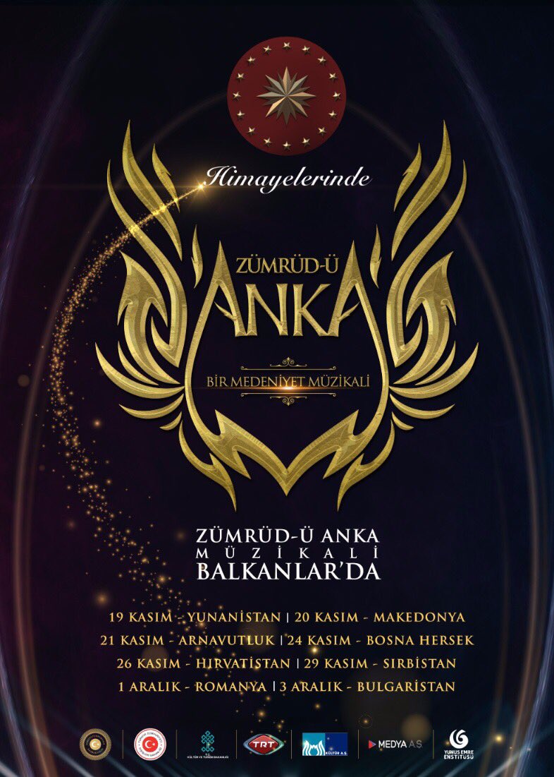 Medya AŞ’nin de desteklediği Cumhurbaşkanlığı himayesinde gerçekleşen, bir medeniyet müzikali olan <a href="/ankadestani/">ZÜMRÜD-Ü ANKA</a> Yunanistan’a doğru yola çıktı...