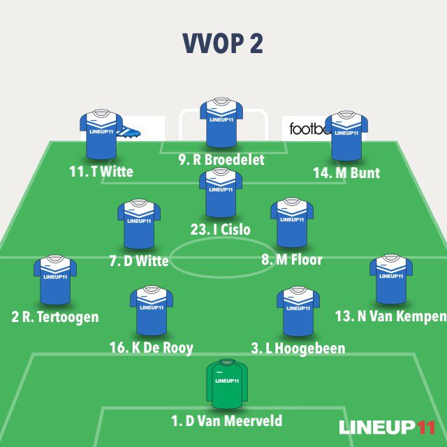 VVOP2's tweet image. #Matchday vandaag wordt de eerste prijs van het seizoen uitgedeeld. Bij winst nemen wij de eerste periode mee naar huis. Bij gelijkspel of verlies is hij voor Veenseboys. Dit zijn de mannen die starten om 12 uur: #VVOP2