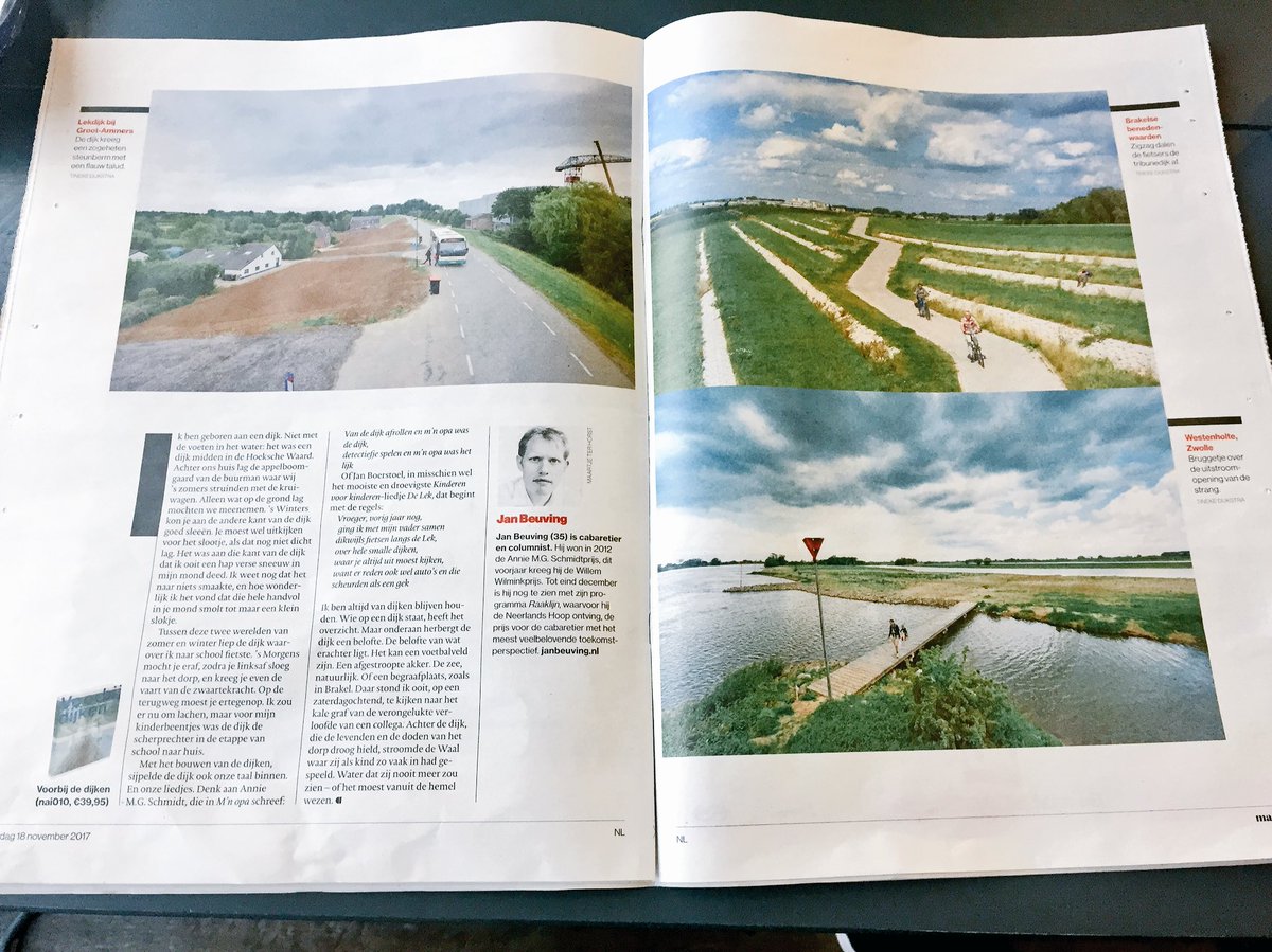<a href="/ADnl/">AD.nl</a> magazine: <a href="/janbeuving/">Jan Beuving</a>, geboren aan dijk geïnspireerd door foto's boek #Voorbijdedijken <a href="/SteenhuisMeurs/">SteenhuisMeurs</a> <a href="/nai010/">nai010 publishers</a>  TinekeFoto <a href="/MinIenW/">Ministerie van Infrastructuur en Waterstaat</a>