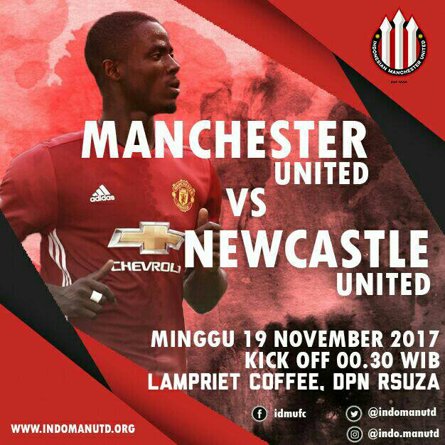 NONTON BOLA SERU <a href="/indo/">indo</a>.manutd Banda Aceh
vs Newcastle
Minggu, 19 Nov 2017 
OG jam 23.30 WIB 
At Lampriet Coffee