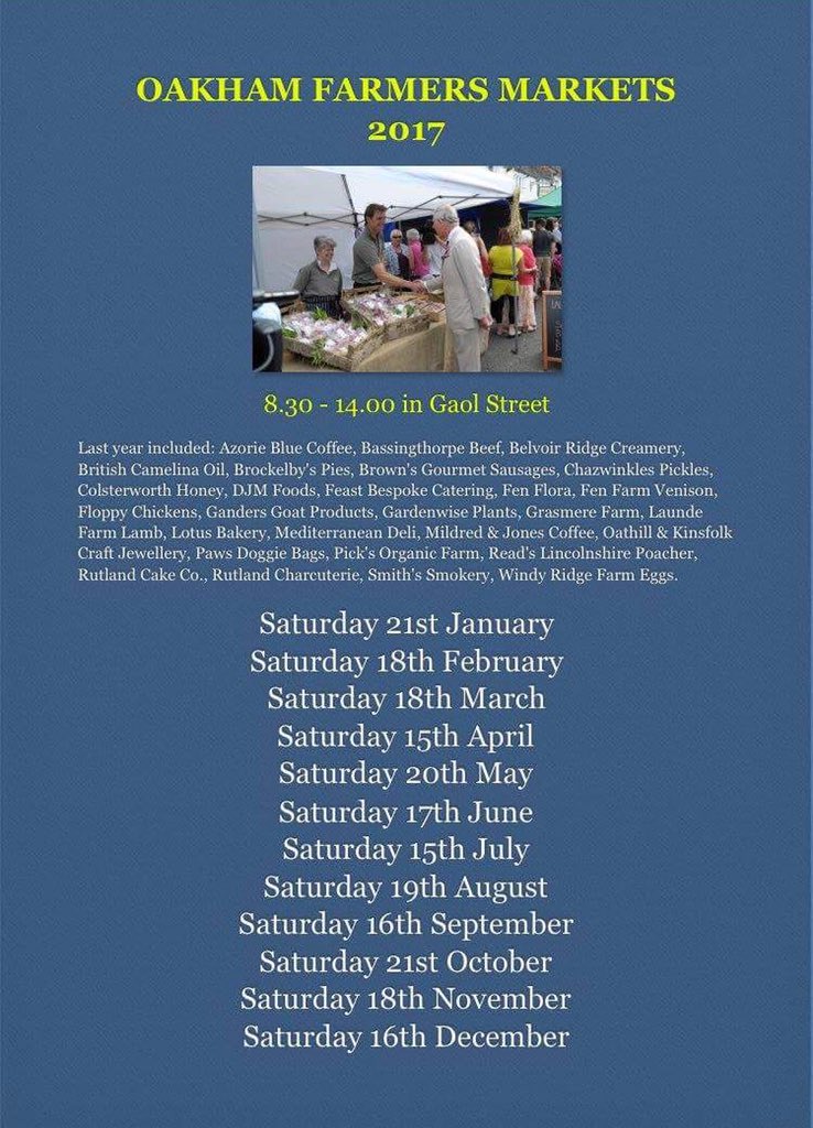 Oakhams Farmers Market Today. Only every 3rd Sat of the month, so see you there #oakhamfarmersmarket