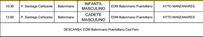 Estos son los partidos de nuestros equipos base en el dia de hoy! #cantera