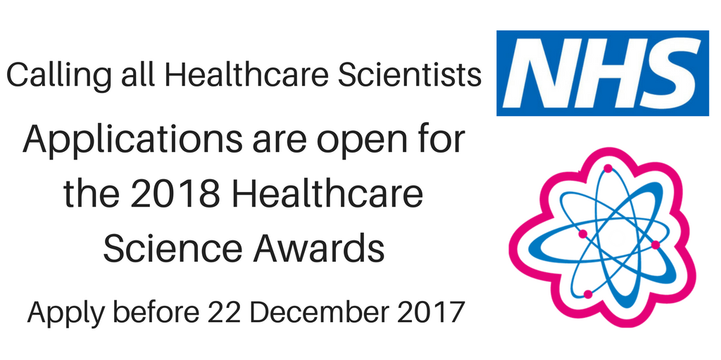 WeHCScientists's tweet photo. Do you know of some fantastic healthcare scientists doing tremendous work within the NHS? Nominate them for a 2018 Healthcare Science Award! Please share with your networks! https://t.co/lbFUnz1q0s https://t.co/ZqC4HFu3uo