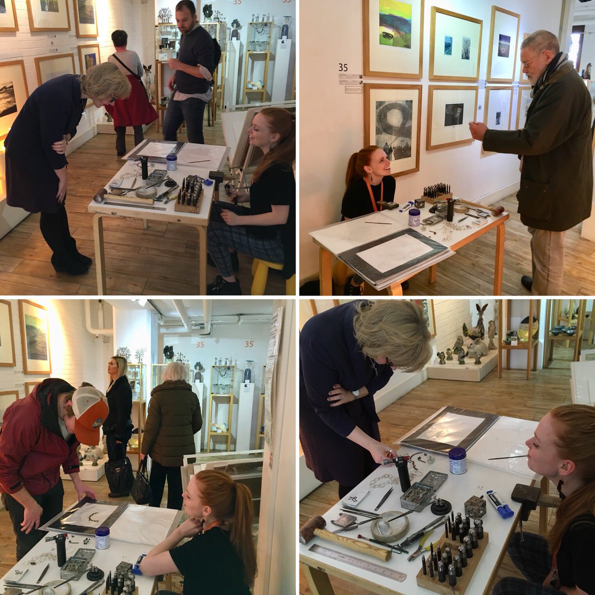 CraftLeeds's tweet photo. Hurry along to #meetthemaker @JennyGilbert17 here until 2pm showcasing #jewellerymaking #skills and techniques https://t.co/bybDJ7okcM