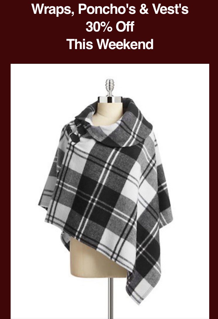 ff_butterfly's tweet photo. Wraps, Poncho’s and Vest’s 30% off! https://t.co/kpdcXvgtu8