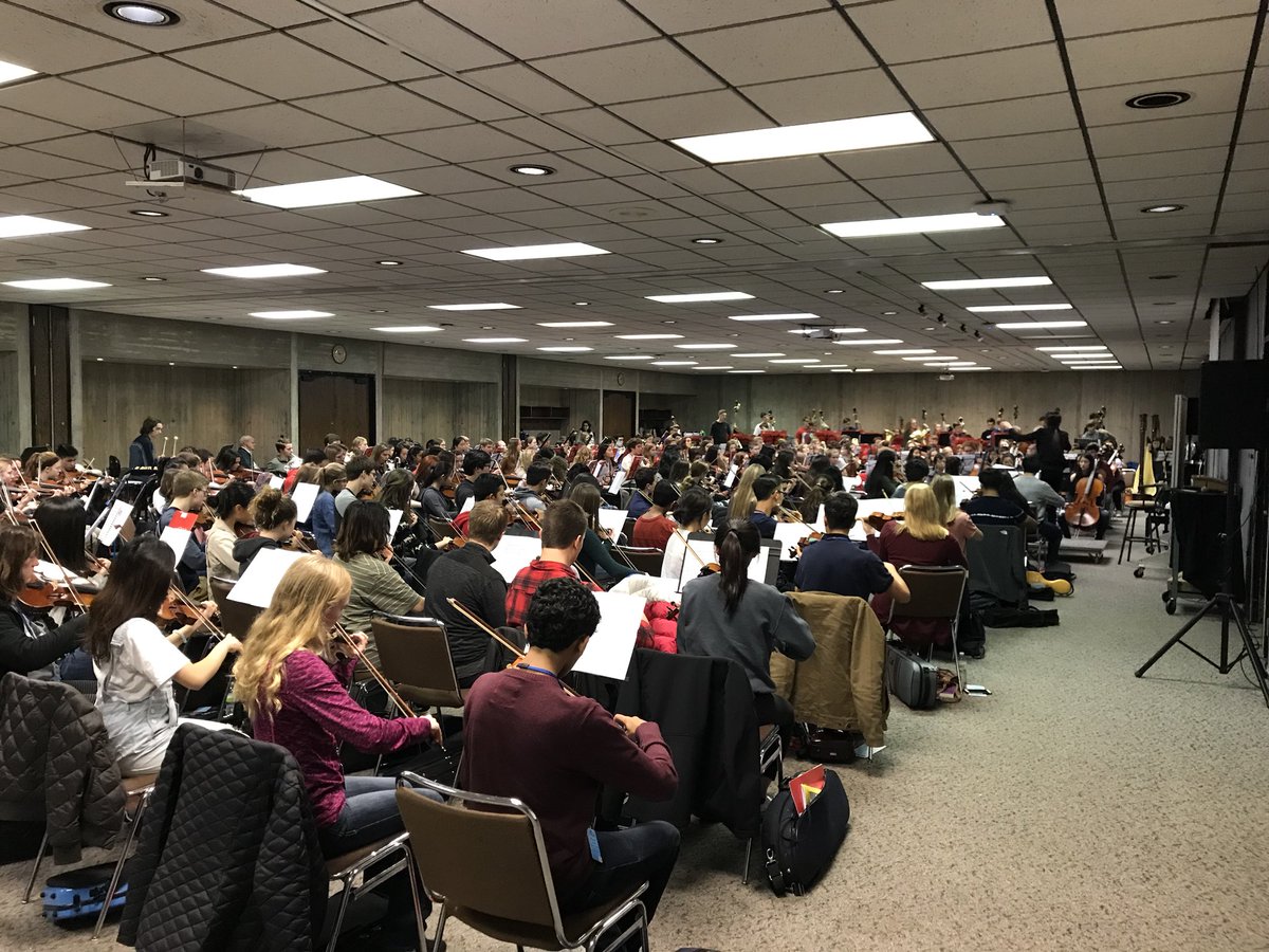ehsbands's tweet photo. Everyone had a great first day of rehearsals on Friday! Very excited for an amazing concert tonight! #allstate2017 https://t.co/ds0xs0qAK1