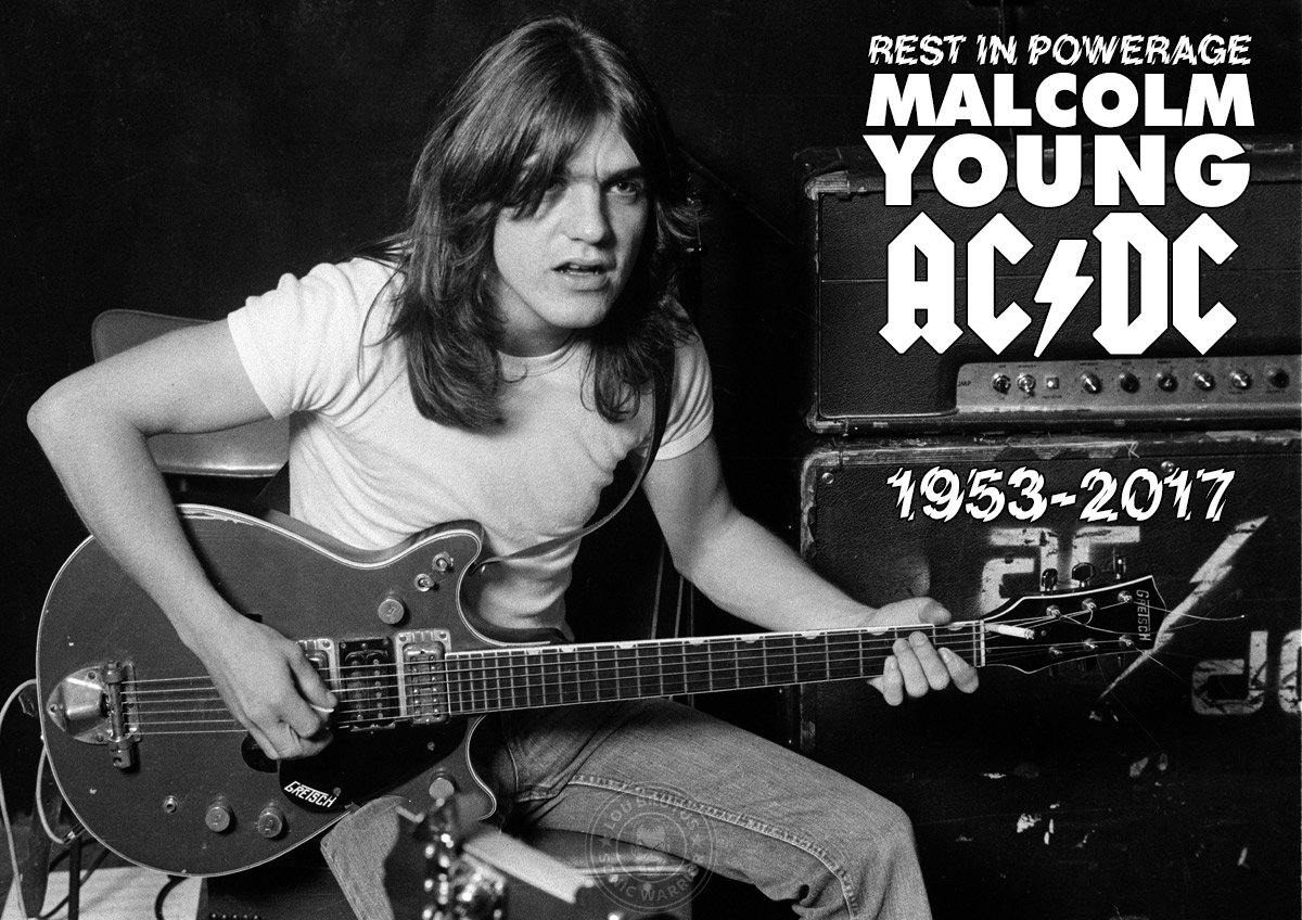 REST IN POWERAGE: Malcolm Young of AC/DC. 1953-2017. #MalcolmYoung #RipMalcolmYoung #ACDC #RestInPowerage