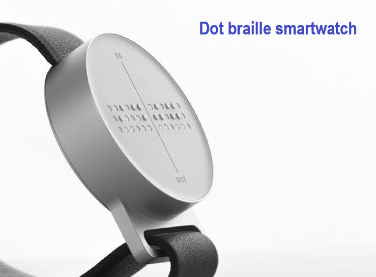 ohnemaus's tweet photo. Dot braille smartwatch – designed to help the
visually impaired stay more connected. https://t.co/0YDr2VSJAS