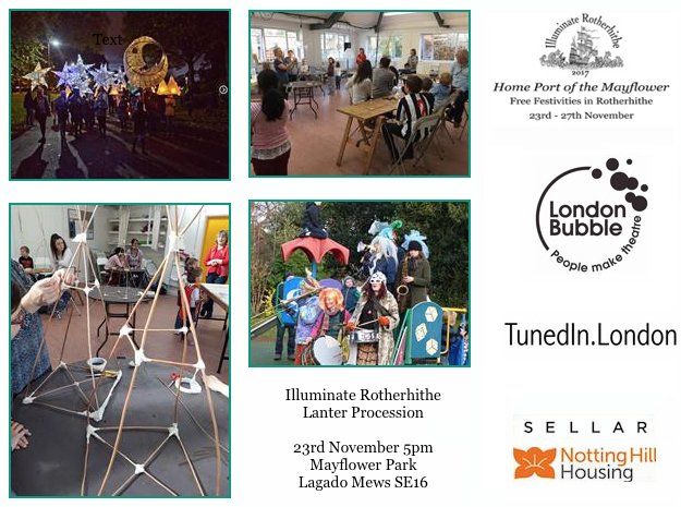 Our #IlluminateRotherhithe #Free Lantern Making Workshops for this weekend are fully booked
You can still book for the workshops on Monday 20th Nov &amp; Tuesday 21st Nov in The London Bubble Theatre in Elephant Ln, #Rotherhithe

#Mayflower400 #SE16
