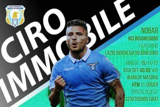 LAZIOINDONESIA's tweet photo. #NobarDDC Laziale Bojonegoro featuring @RCI_Bojonegoro 
AES ROMA V SS LAZIO
MINGGU 19 NOV 2017
JAM 00/.00 WIB
@WARKOP MASBRO KOTA BOJONEGORO
HTM : ORDER

CONTACT PERSON: 
085808918144 (KHAFIT) https://t.co/aJzy8deSgJ