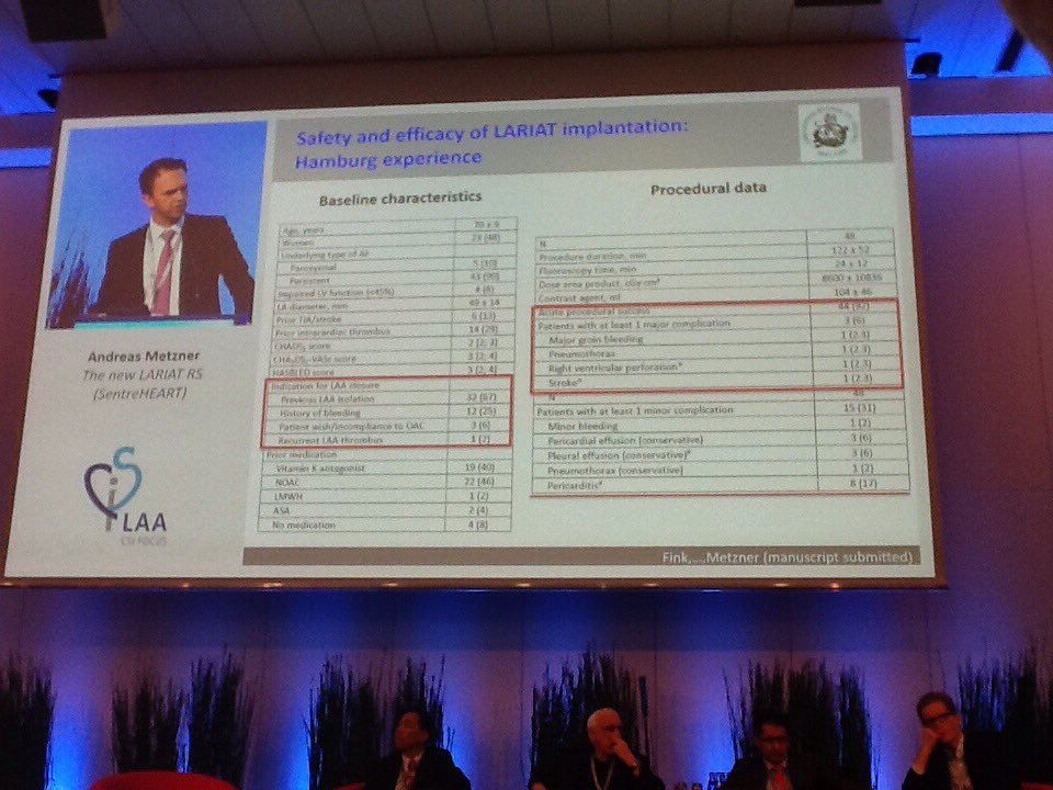 CSIcongress's tweet photo. andreas metzner discusses sentreheart lariat RS data #csilaa17 https://t.co/cn40GhUcK0