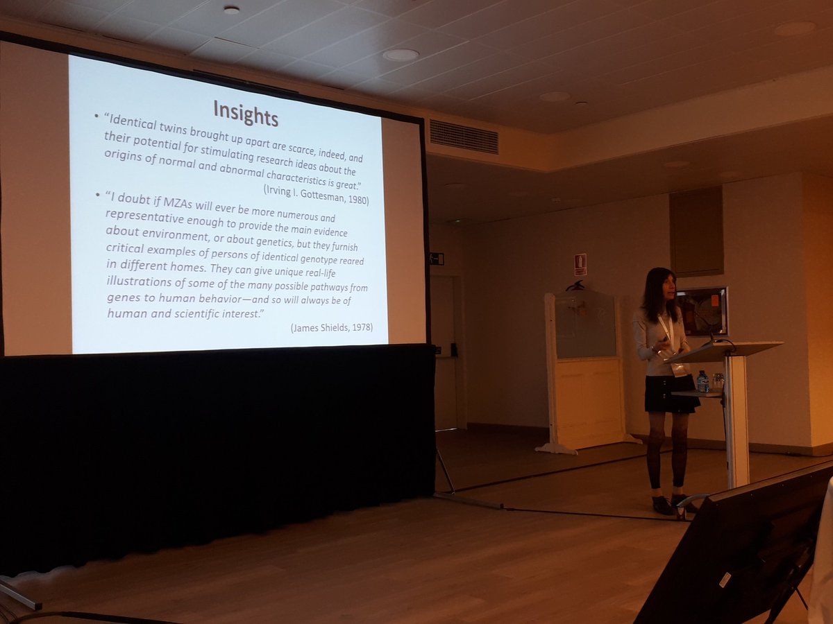 ISTStwins's tweet photo. Fascinating talk by Nancy Segal about twins reared apart! #Twins2017 https://t.co/YQ5qB8OlXY