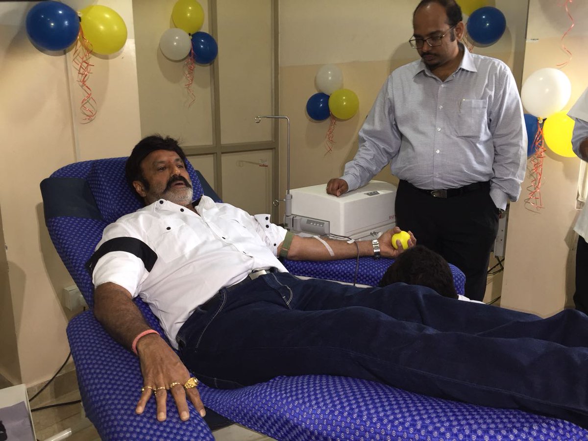 Image result for balakrishna donating blood