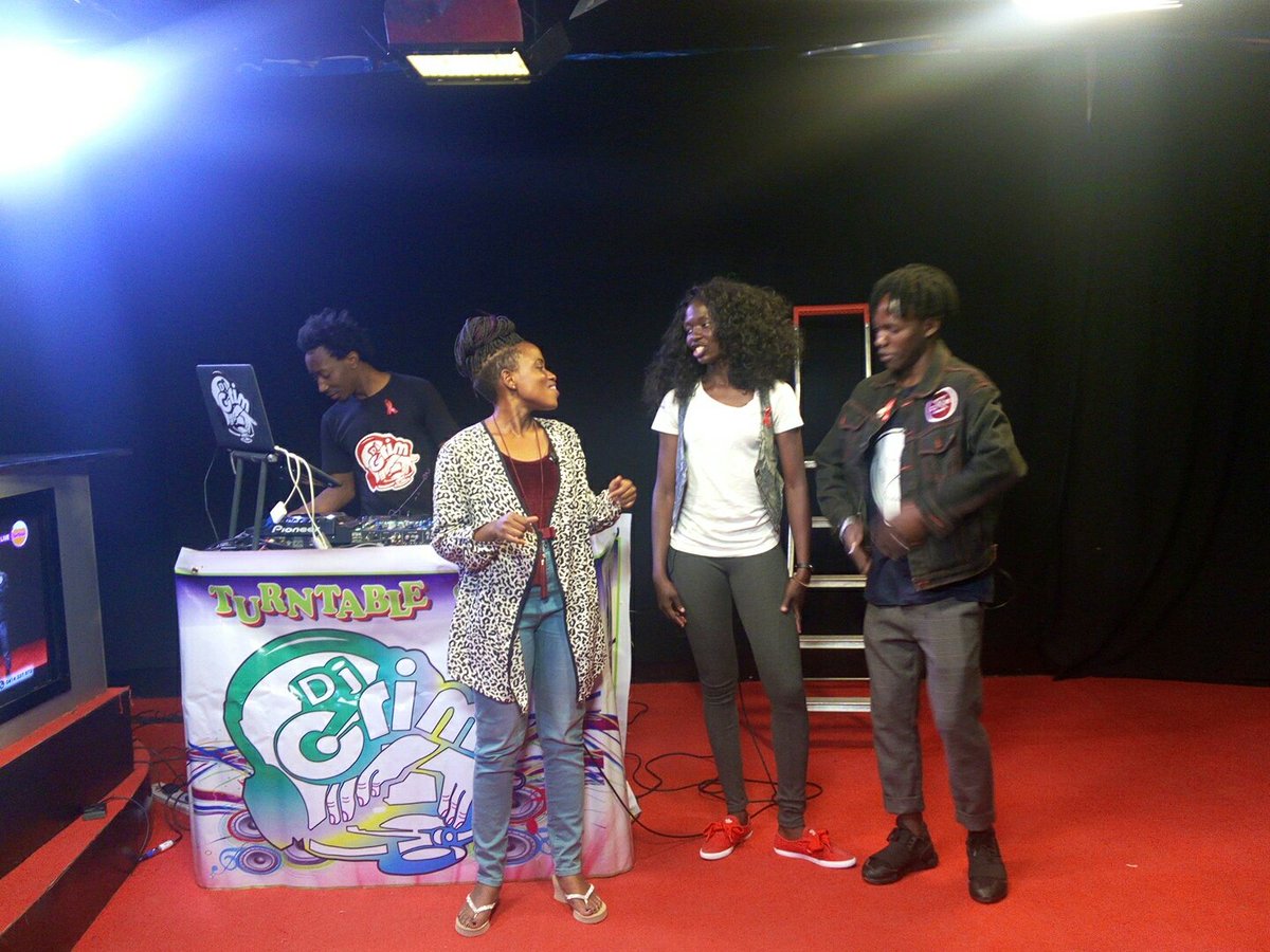 UrbanTVUganda's tweet photo. On set with break dance stars..  Bboy &amp; BGirl, bringing the #breakfastjam2017 magic to #DoubleTrouble https://t.co/UwZUM1OukF