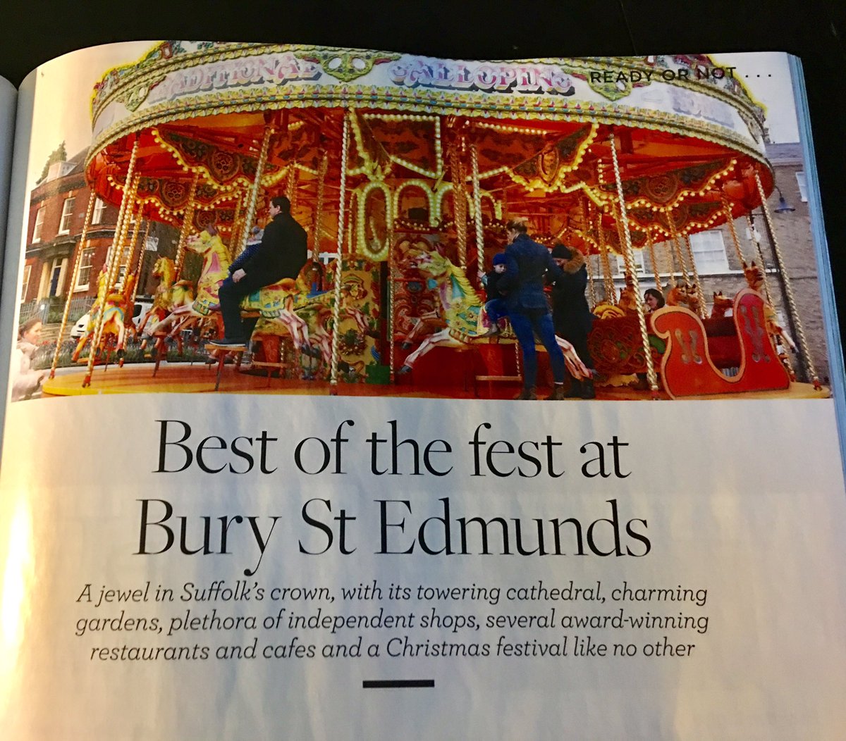Lovely piece on Christmas in #burystedmunds 'a Jewel in Suffolk's Crown' in Suffolk Magazine <a href="/suffolkmag/">Suffolk Magazine</a> this month