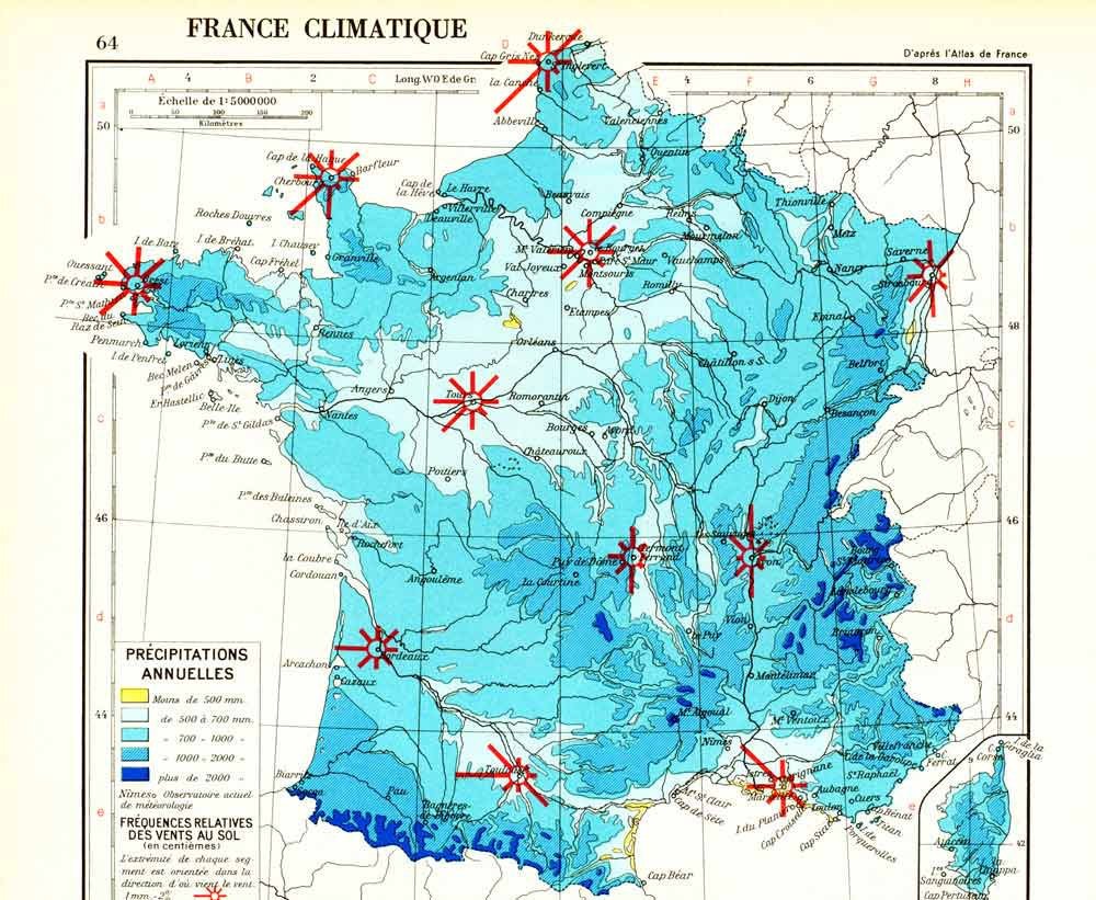 sofrenchvintage's tweet image. 1965 French climate map. Original Antique Print. Vintage. La… tuppu.net/36f785f7 #sofrenchvintage #GeographyMap