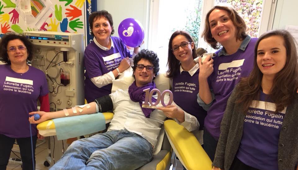 Une pensée pour Thibault qui nous a quitté il y a quelques mois après avoir lutté contre la leucémie nous attendions notre 💯 ème donneur à nos « Samedis Violets ». Notre 💯 ème donneur est son petit frère... 🙏😌