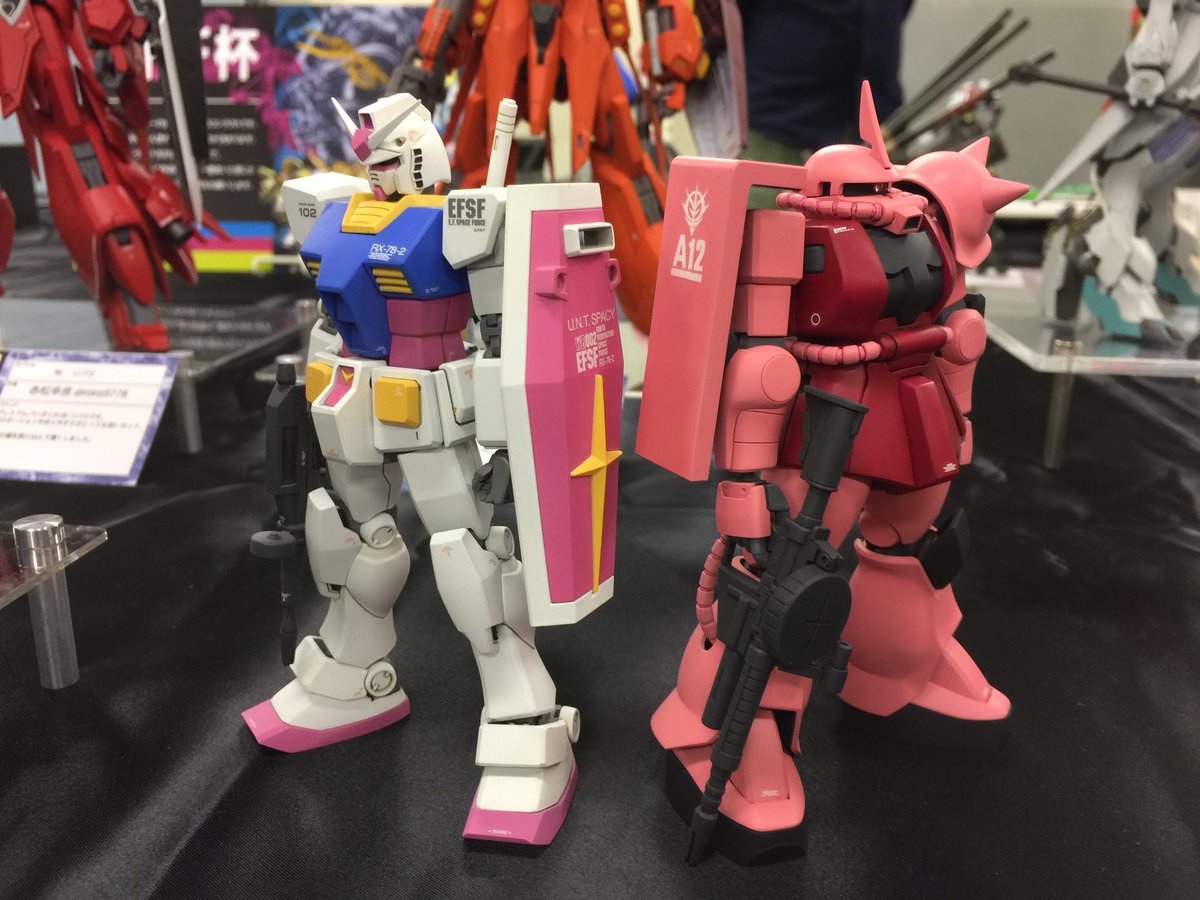 October_0079's tweet photo. PRF見学に行って来ましたぁ!
今回は何と言ってもコレかな!
「がんぷさん」(@gunp44)のR33でしょう!!
一見簡単そうな感じですが、コレは凄い技術が要りますね!(๑˃̵ᴗ˂̵)
そしてガンダムとシャアザク。なんとも言えない良い雰囲気でした。
#PRF2017 https://t.co/ACqgqETNIE