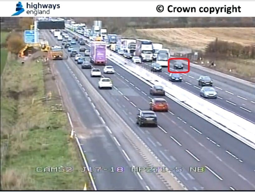 1 lane (of 3) is closed on the #M6 southbound between J18 and J17 due to a broken down vehicle. Free recovery is en-route, delays of 20 minutes are building on approach.