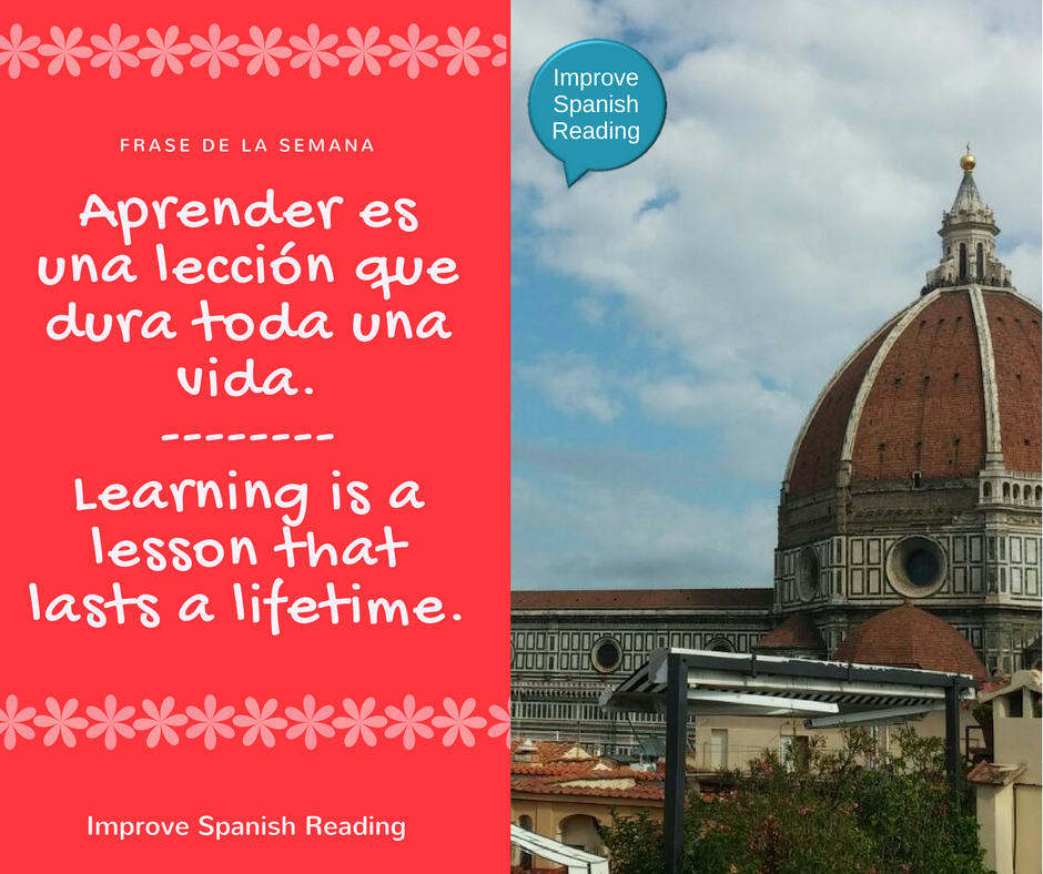 improve_spanish's tweet photo. Phrase of the week-Frase de la semana #Spanish #spanishteachers #speakspanish #learnspanish #improvespanishreading #spanishgradednovels #aprenderespañol #spanishshortstories #lecturasgraduadas #spanishgradedreading #spanishreadings https://t.co/sp0c6vcoPs https://t.co/T9LY9Hrxsy