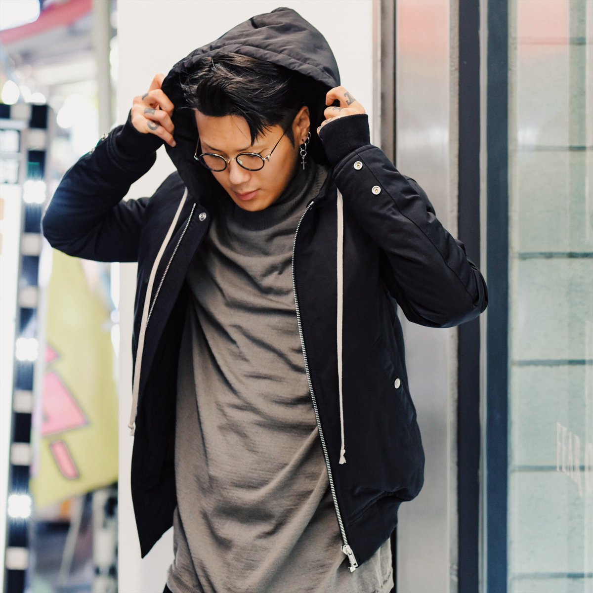 2極タイプ rick owens 17AW ハイネックカットソーBA素材