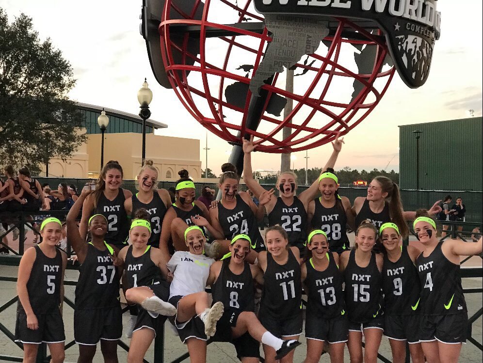 NXTLCGIRLS's tweet photo. In an epic back &amp; forth physical battle, #NXT2020 &amp; #TenacityBayAreaBlue end in a 6-6 tie under the lights at @ESPN Wide World of Sports. Next on tap: #Team180 at 9am 🤨 #GAMEDAY #PresCupLax https://t.co/8TgdgHmjLx