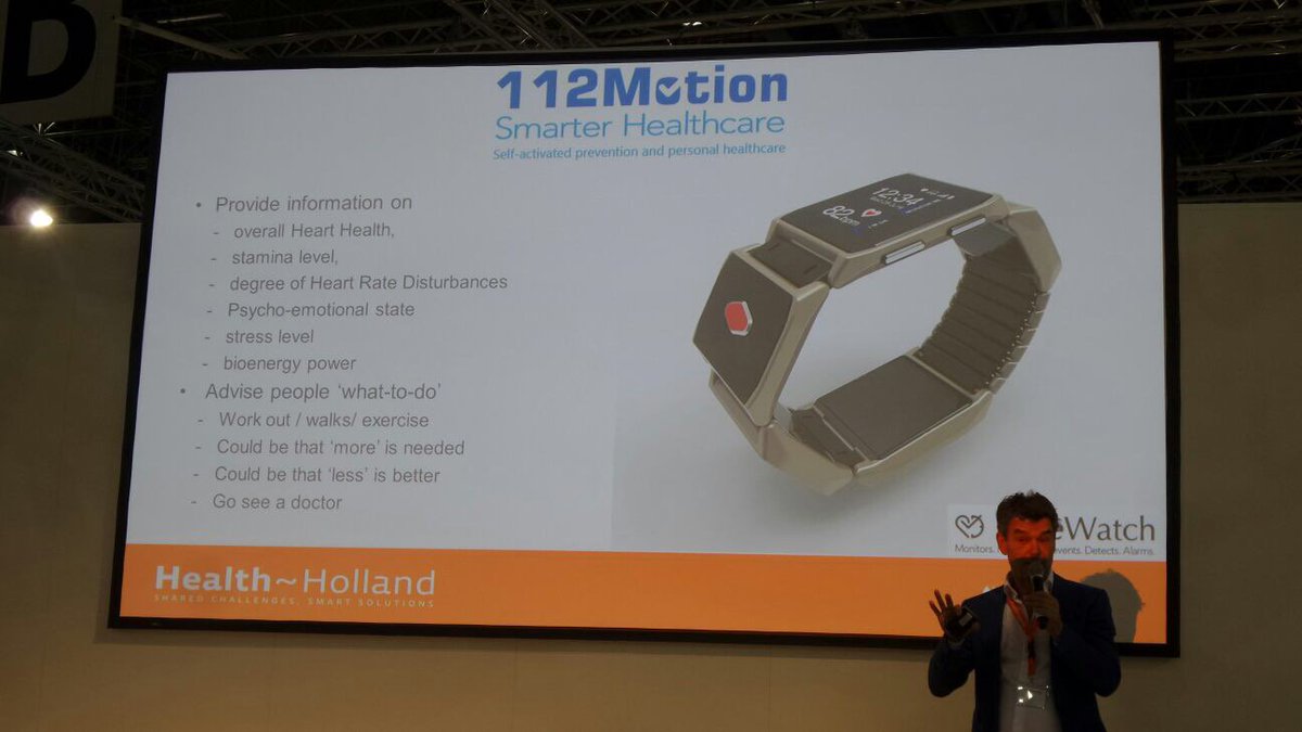 Thanks to <a href="/WearableTech/">WearableTechnologies</a> for inviting me to present how our CareWatch #wearable helps #Falls #Prevention . Thanks to @TFHealthCare team for superb Medica event organisation.