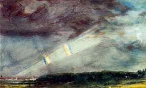 mildthing99's tweet photo. Prof John Thornes' forensic work incl #solargeometry explains how 'Hampstead Heath with a Double Rainbow, 1831' demonstrates when and how #Constable fully understood #rainbows #anticrepuscular rays #RMetSMeet @RMetS https://t.co/1vvF6O8eDg