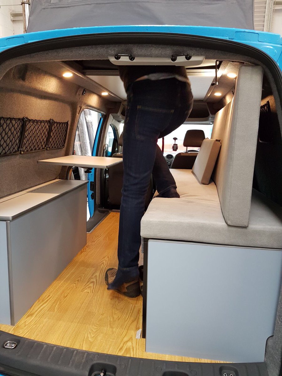 bennett_charlee's tweet photo. So chuffed with my newly converted Caddy! @Revampavan have done an amazing job - so happy! #caddymaxi #revampavan https://t.co/GxvJVKfShz