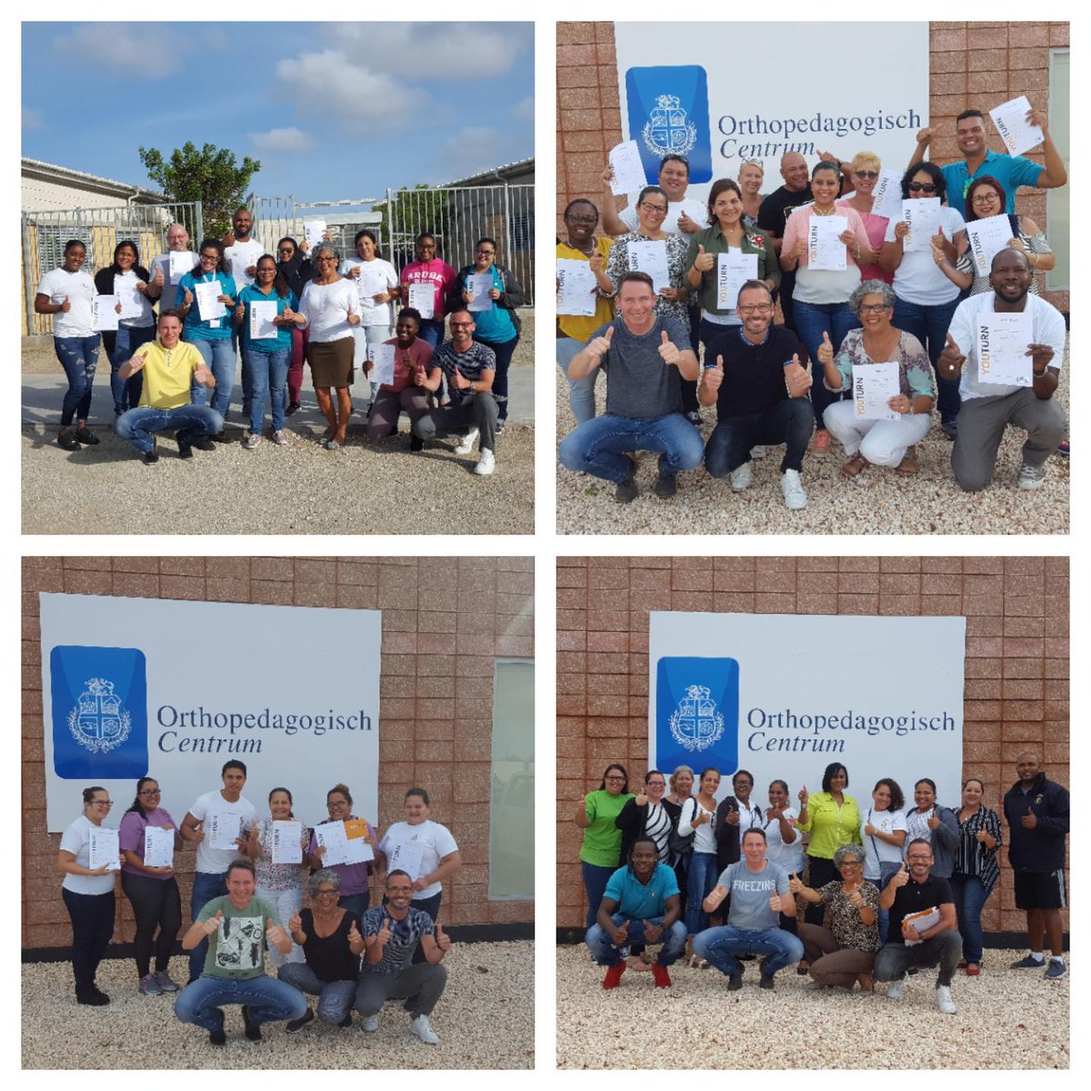 Twee weken lang diverse professionals getraind, bij het Orthopedagogisch Centrum op Aruba, in het competentie vergrotend werken en TOPs! Wat een enthousiasme en leergierigheid <a href="/Stichting180/">180</a>