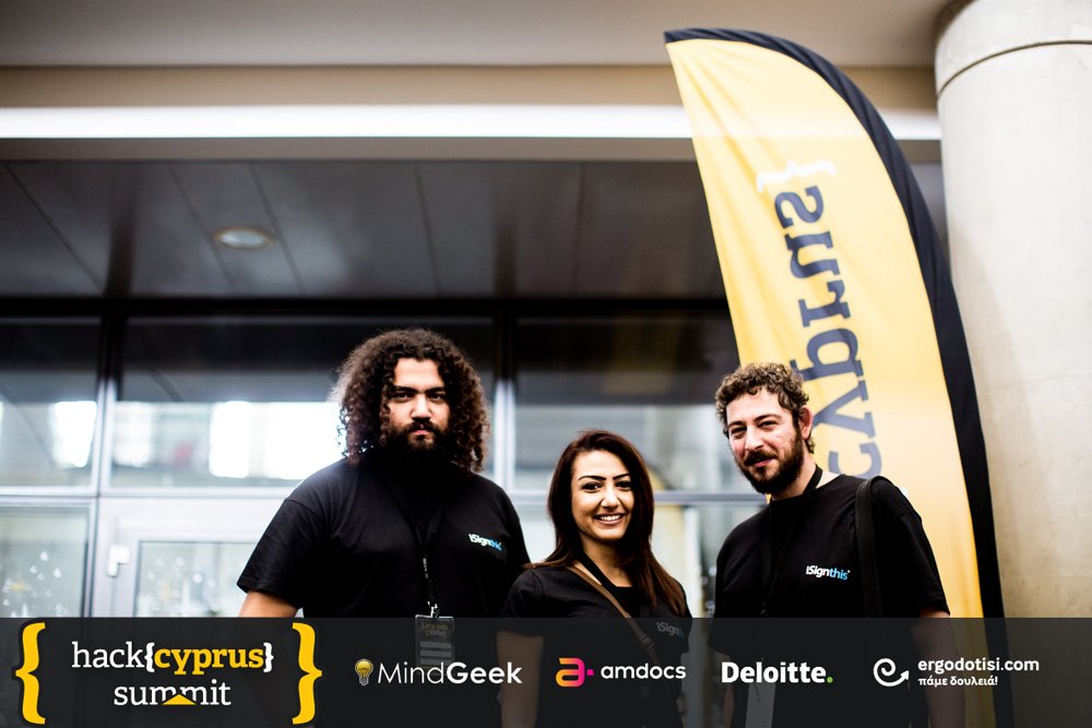 hackcyprus's tweet photo. A very big thank you to the @iSignthis_Ltd team for supporting the Hack{cyprus} Summit!! #hackcyprus #letstalkcode https://t.co/I6YvO6vTxH