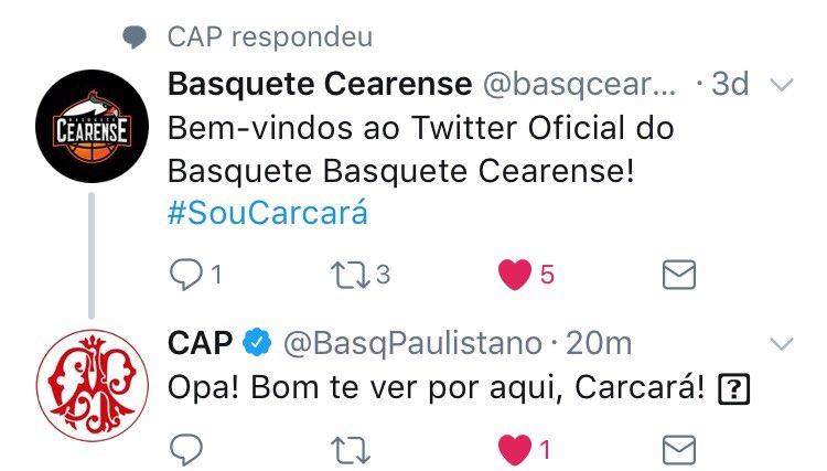 turnoverBR's tweet photo. Quer interação melhor que essa? Bem vindo @basqcearense! E parabéns @BasqPaulistano pela recepção https://t.co/eFLcVLYTyF