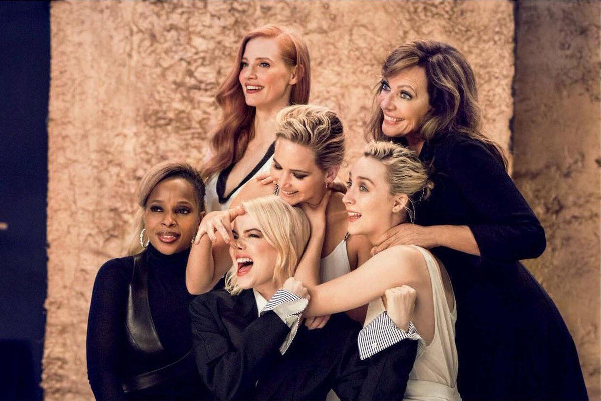 Nueva foto de Jennifer Lawrence, Emma Stone, Jessica Chastain, Mary J. Blige, Saoirse Ronan y Allison Janney.