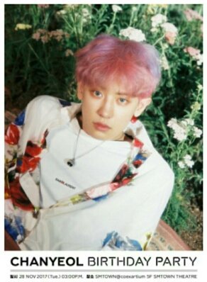CHANYEOL BIRTHDAY PARTY งานปาร์ตี้วันเกิดของชานยอล จะมีขึ้นในวันอังคารที่ 28 พ.ย 2017 เวลา 13.00 ไทย สถานที่จัดงานโรงภาพยนตร์ SMTOWN ใน Coex Artium ชั้นที่5