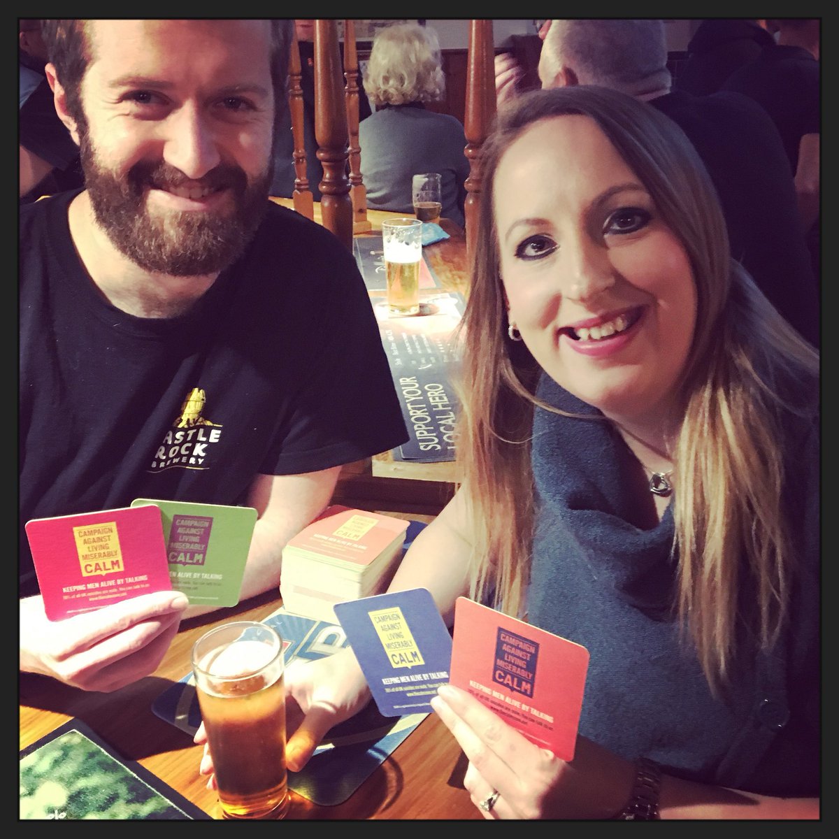 Niki_Donovan's tweet photo. Tomorrow is International Men’s Day and, for the 2nd year, I am helping @theCALMzone to get men talking by dropping off beer mats. Drop 1: @stratfordhaven #manyourlocal https://t.co/5wYYsIOrXN