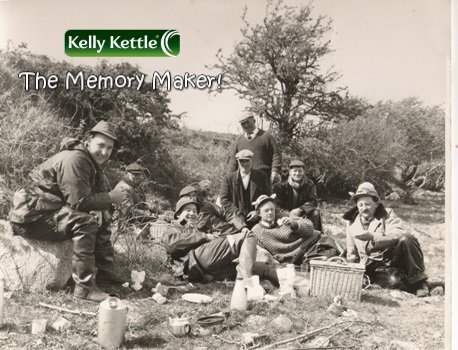 KellyKettle's tweet photo. Jim Kelly RIP (Grandfather of current Co. Directors) seated centre back with Welsh angling friends Lough Conn, Ireland, 1964 #TheMemoryMaker https://t.co/wxD4Jrl8Cn