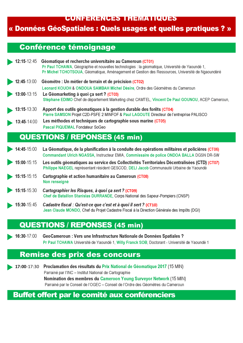 OSMCameroun's tweet photo. Bonsoir la grande famille, un petit mot pour vous rappeler que les Journées de la Géomatique se tiendront dans 12 jours !😍 
Ci-après le programme...Inscrivez-vous au https://t.co/ZqivOfIPa4 https://t.co/bGeJAP1Xss