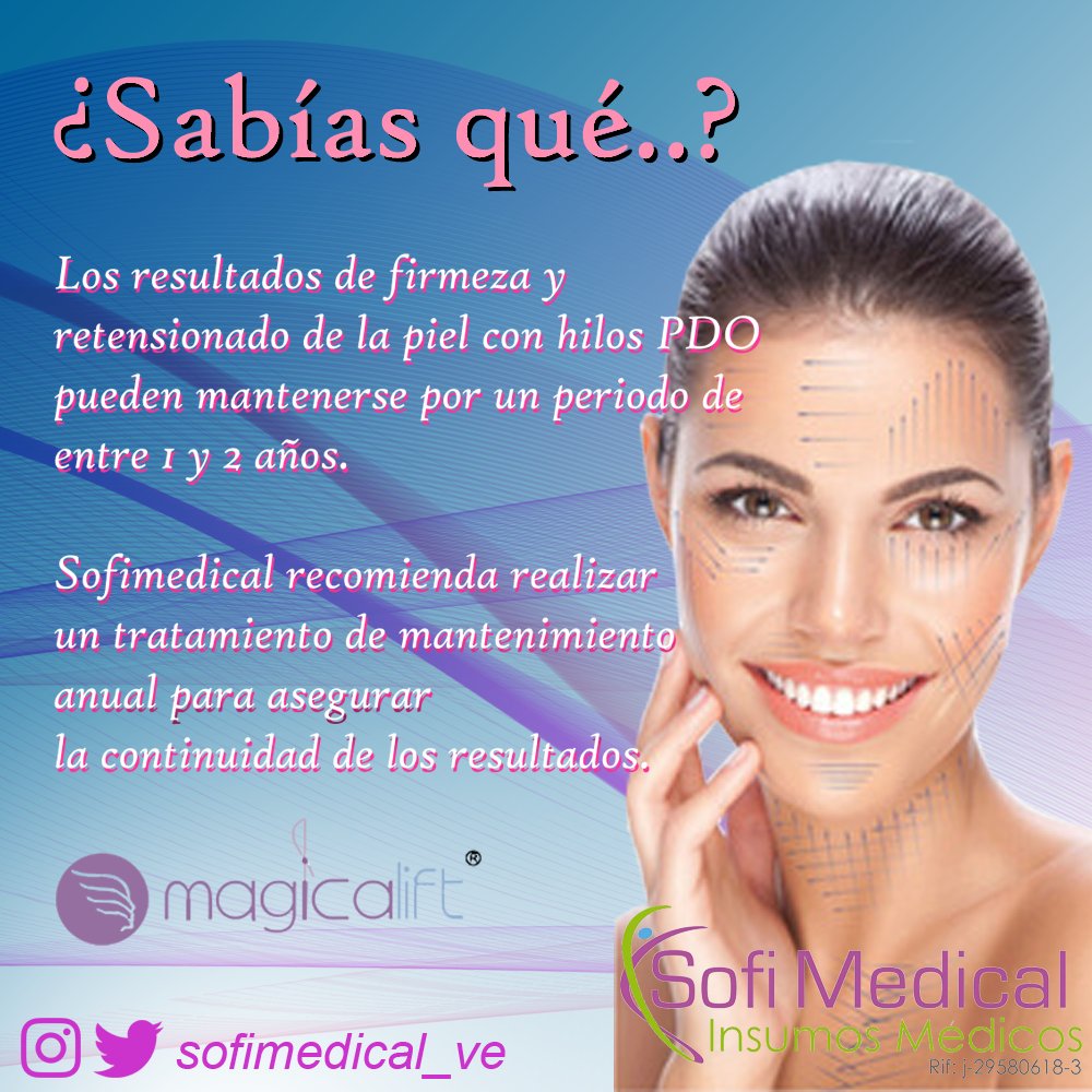 Sofimedical_VE's tweet photo. Los hilos de polidioxanona o PDO de Magicalift son los mejores del mercado, y los tenemos para ti.! #sofimedical #hilospdo #magicalift #polidioxanona #hilostensores #tratamiento #dermatología #belleza #salud #calidad https://t.co/DH6nS5QE8k